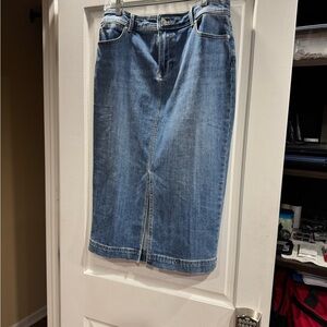 Talbots Blue Denim Midi Skirt